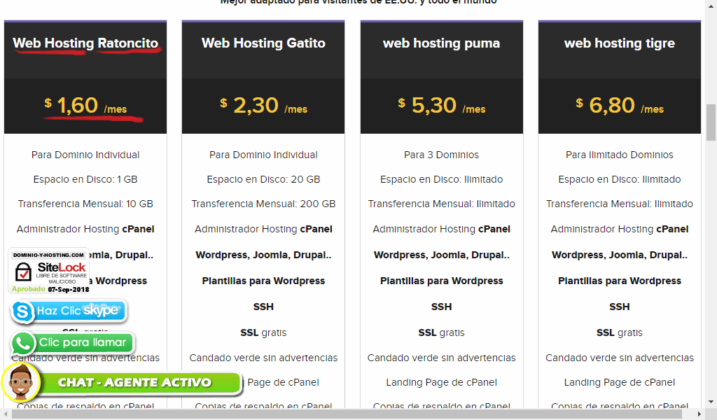 Elige tu hosting para empezar - Comprar hosting en Chile