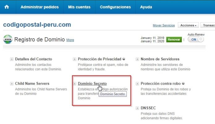 Cómo Obtengo Mi Código Secreto De Transferencia De Dominio?