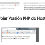 como cambio version php hosting